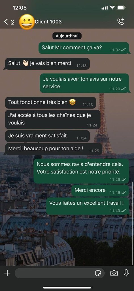 Avis client Smart IPTV Pro 2026 - support rapide